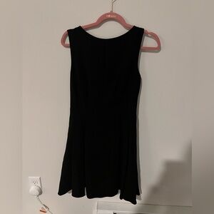 Theory women’s fit and flare dress in admiral crepe, black, size 4